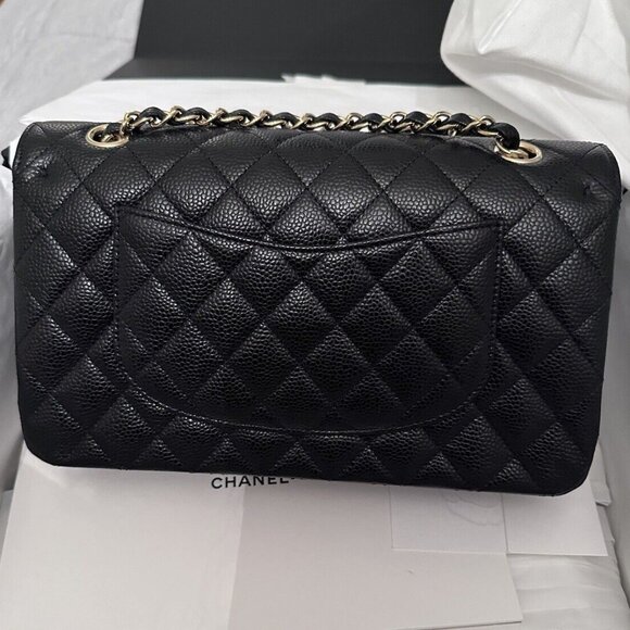 CHANEL Double Flap Classic Jumbo Caviar Gold hardware - Picture 13 of 16